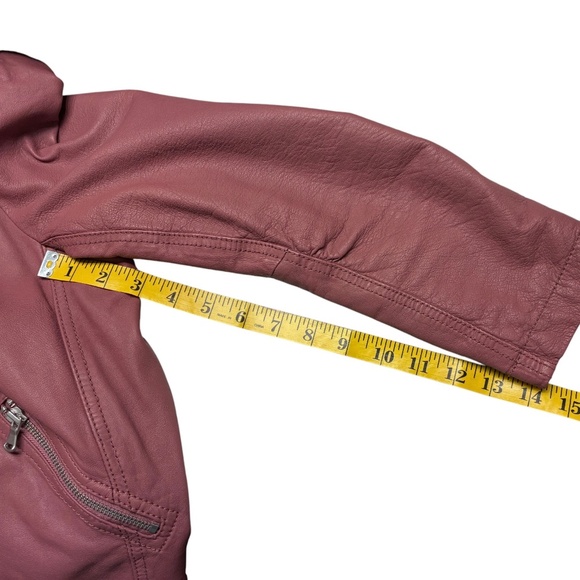 Rebecca Taylor 100% Lamb Leather Moto Jacket – Mauve Blush, Size 6 - Picture 8 of 8